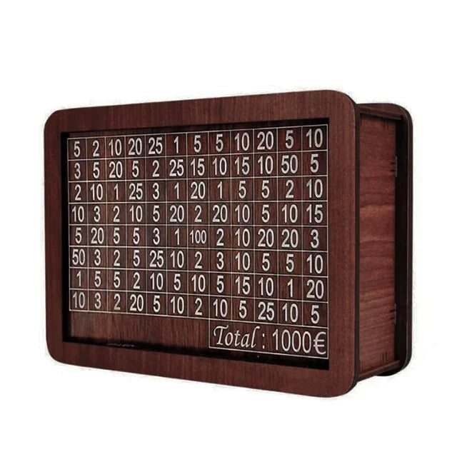 Wooden Savings Challenge Money Box