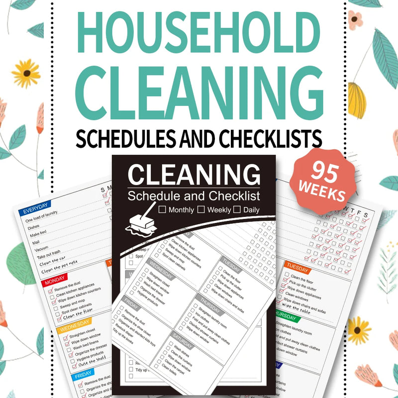 A5 Weekly Cleaning Planner