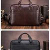 Genuine Leather Business Briefcase for Men – Fits 15.6" Laptop