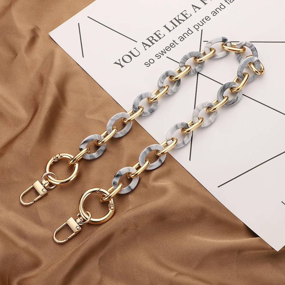 Acrylic Resin Chain Bag Strap for Purses and Crossbody Bags