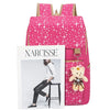 3-Piece Canvas Backpack Set for School