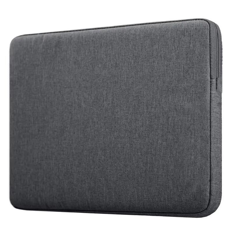 A dark gray slim laptop and tablet briefcase sleeve.