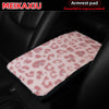 Leopard Print Car Armrest Cover - Soft Plush with Anti-Slip Base