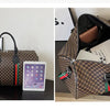 Large Capacity Women's Travel Duffel Tote with Plaid Design