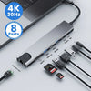 8-in-1 USB-C Hub with 4K HDMI, Ethernet & Card Reader