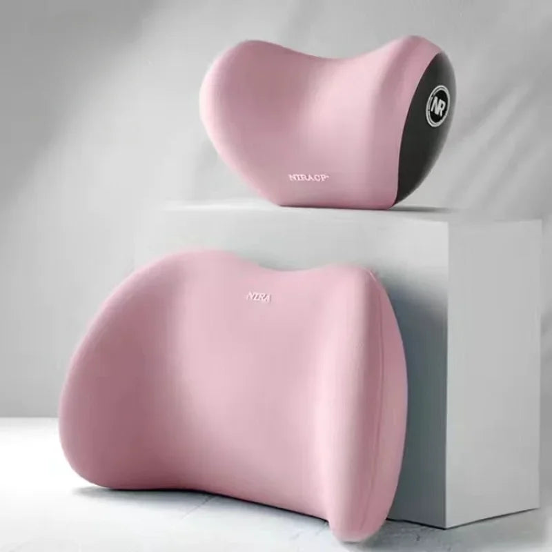 Memory Foam Car Headrest Pillow with Lumbar Support