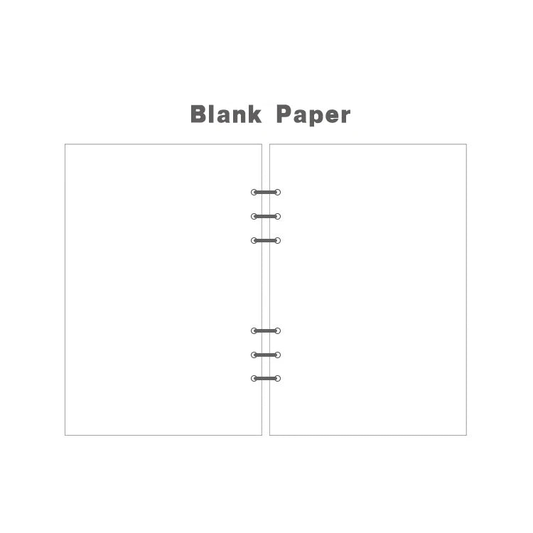 A blank paper booklet showing the interior and exterior of a notebook with spiral binding.