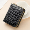 Premium PU Leather Compact Wallet with Double Zipper and Coin Pocket