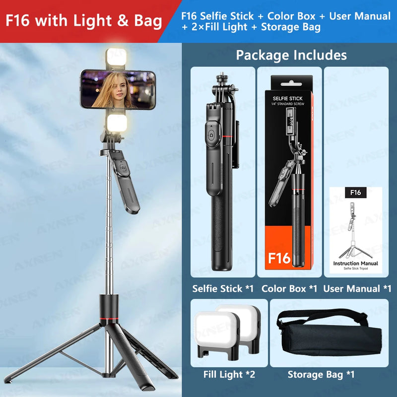 Extendable Selfie Stick Tripod with Bluetooth Remote