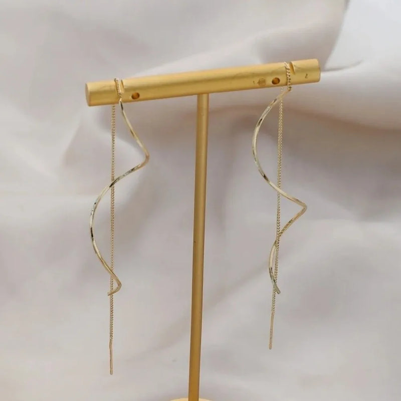 Long Chain Threader Earrings