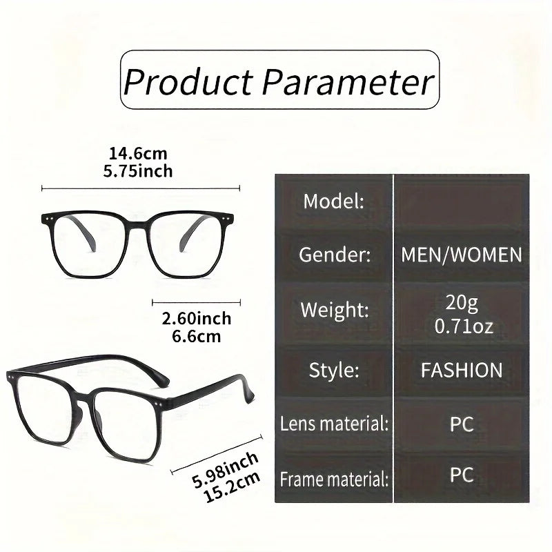 Minimalist Square Reading Glasses