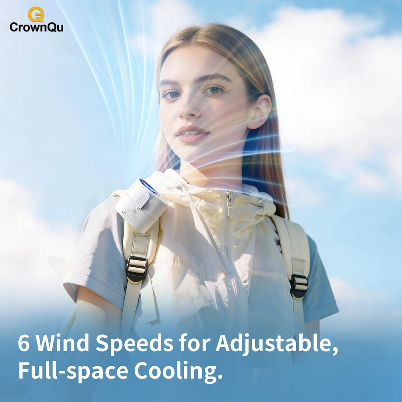 Portable Waist-Clip Fan with 6 Speed Settings