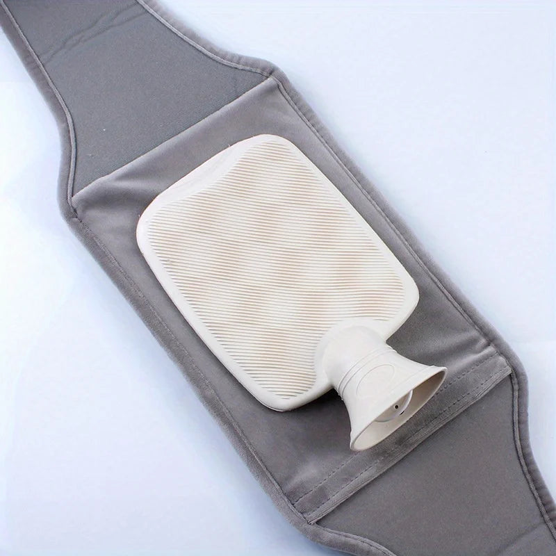 Cozy Plush Hot Water Bottle with Soft Cover – Reusable Hand Warmer & Pain Relief