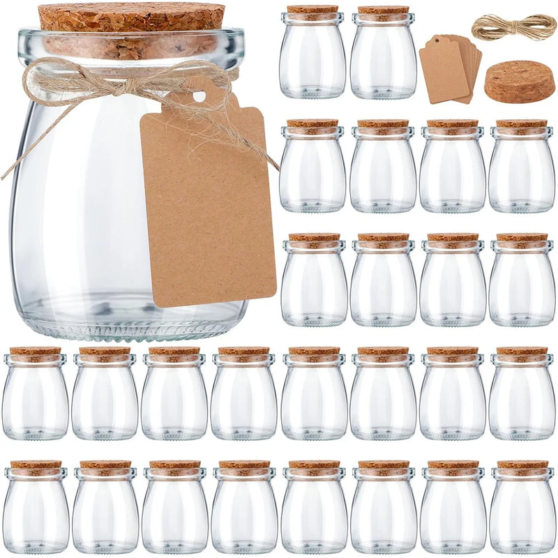 Mini-Glas-Dosen mit Korkdeckel