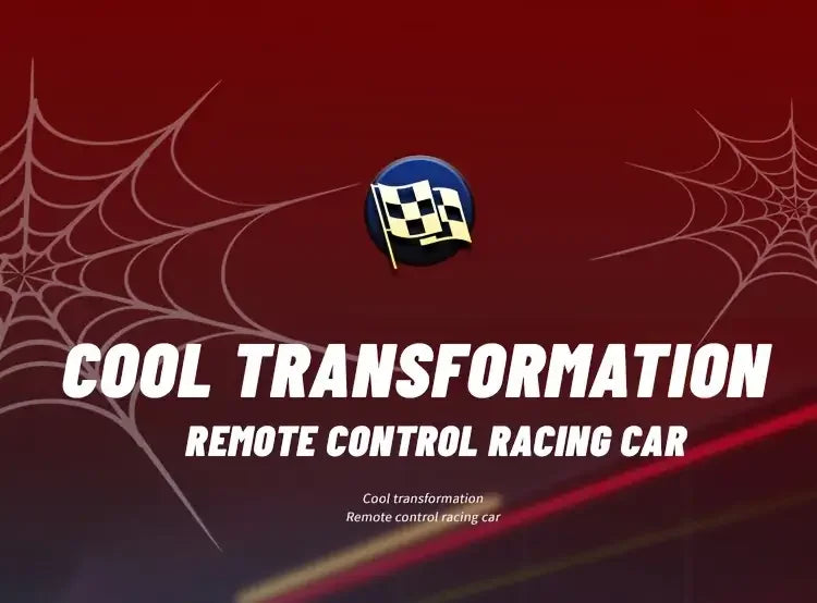 1:18 Scale RC Stunt Car with 360° Spin, LED Lights & One-Button Transformation