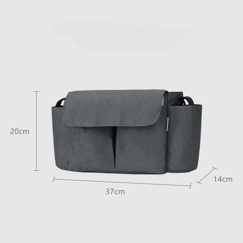 Multi-Pocket Stroller Organizer with Bottle Holders