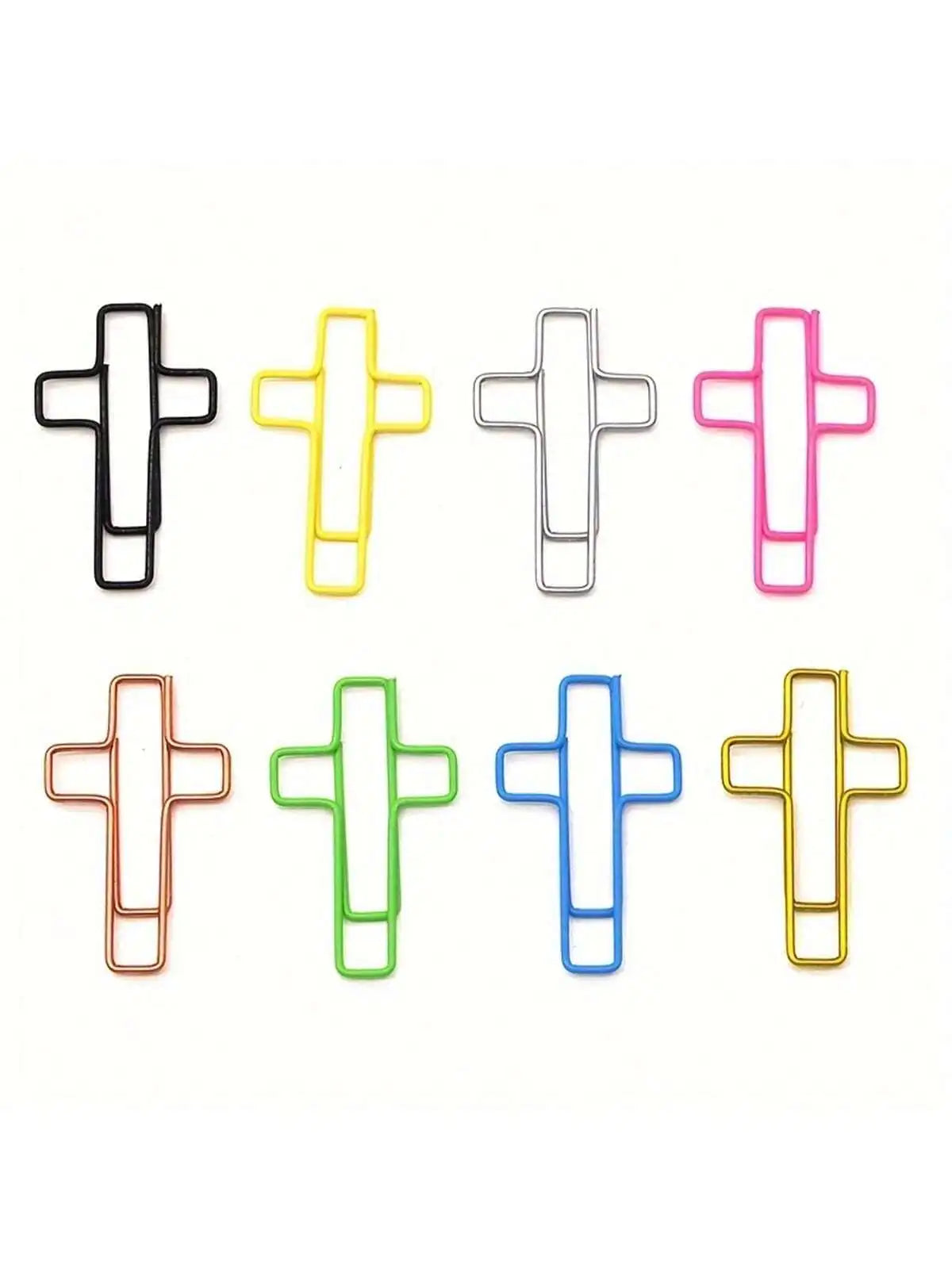Cross-Shaped Metal Paper Clips for Crafts & Journaling