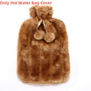 Plush Hot Water Bottle Cover with Soft Fleece Lining