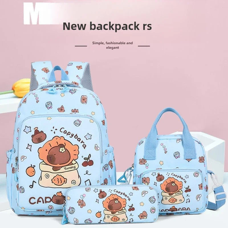 Capybara Cartoon Backpack Set for Kids