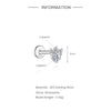 925 Sterling Silver Moissanite Bowknot Stud Earrings