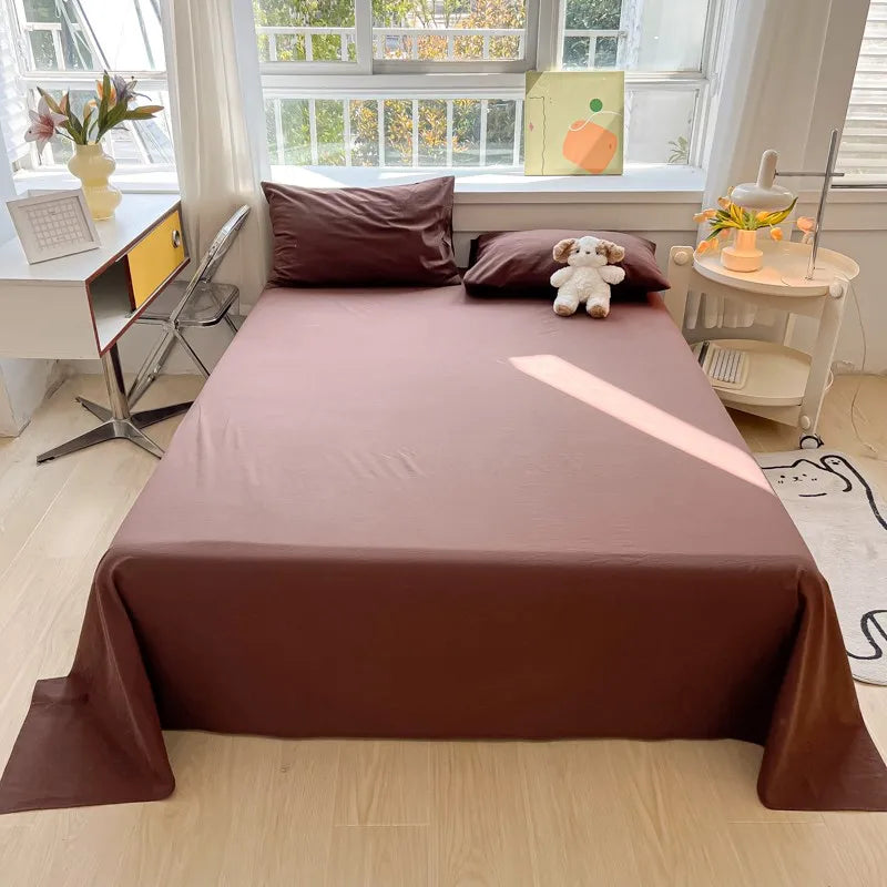 Organic Cotton Percale Bed Sheet Set with Pillowcases