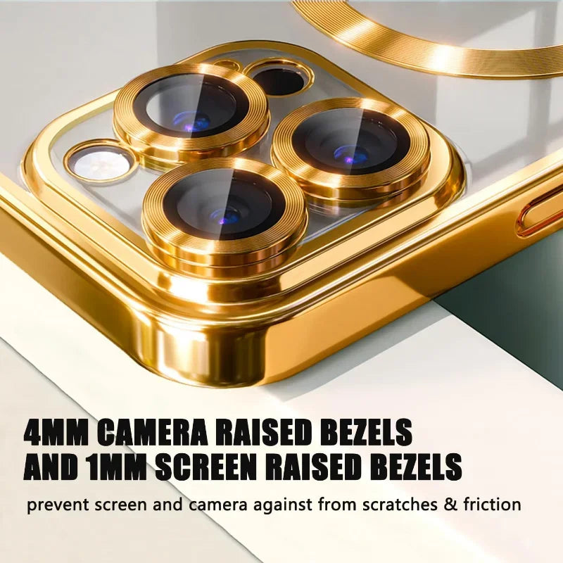 Clear Magnetic iPhone Case with Camera Lens Protector