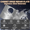 Stainless Steel Hinge Repair Plate Set for Cabinet Doors