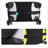 Elastic Luggage Cover with Gold Letter Design