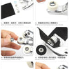Instrucciones paso a paso para instalar un juego de abrazaderas de cinco garras para ropa y bolsos
