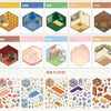 Eine Sammlung von 20-Zoll-3D-Landschaftstickern mit verschiedenen architektonischen und natürlichen Szenen.