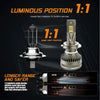 Smart App Control LED Headlight Bulbs with Triple Color Modes