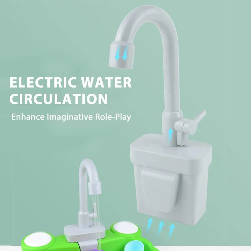 Interactive Electric Faucet Toy with Water Circulation