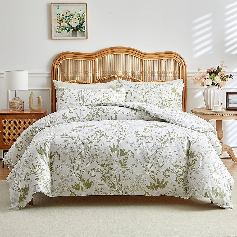 Vintage Floral Duvet Cover Set with Pillowcases