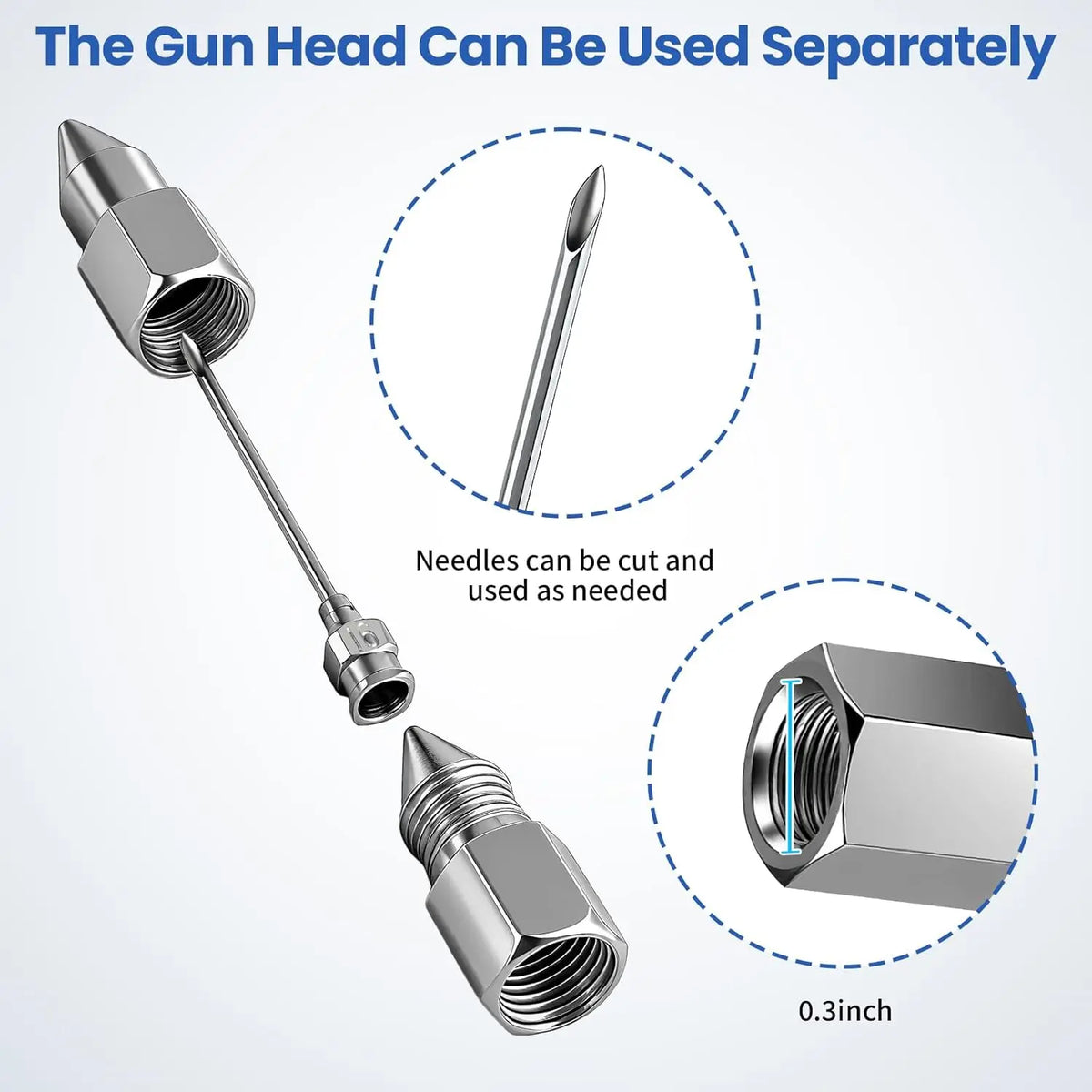 7-Piece Grease Gun Needle Nozzle Kit for Precision Lubrication