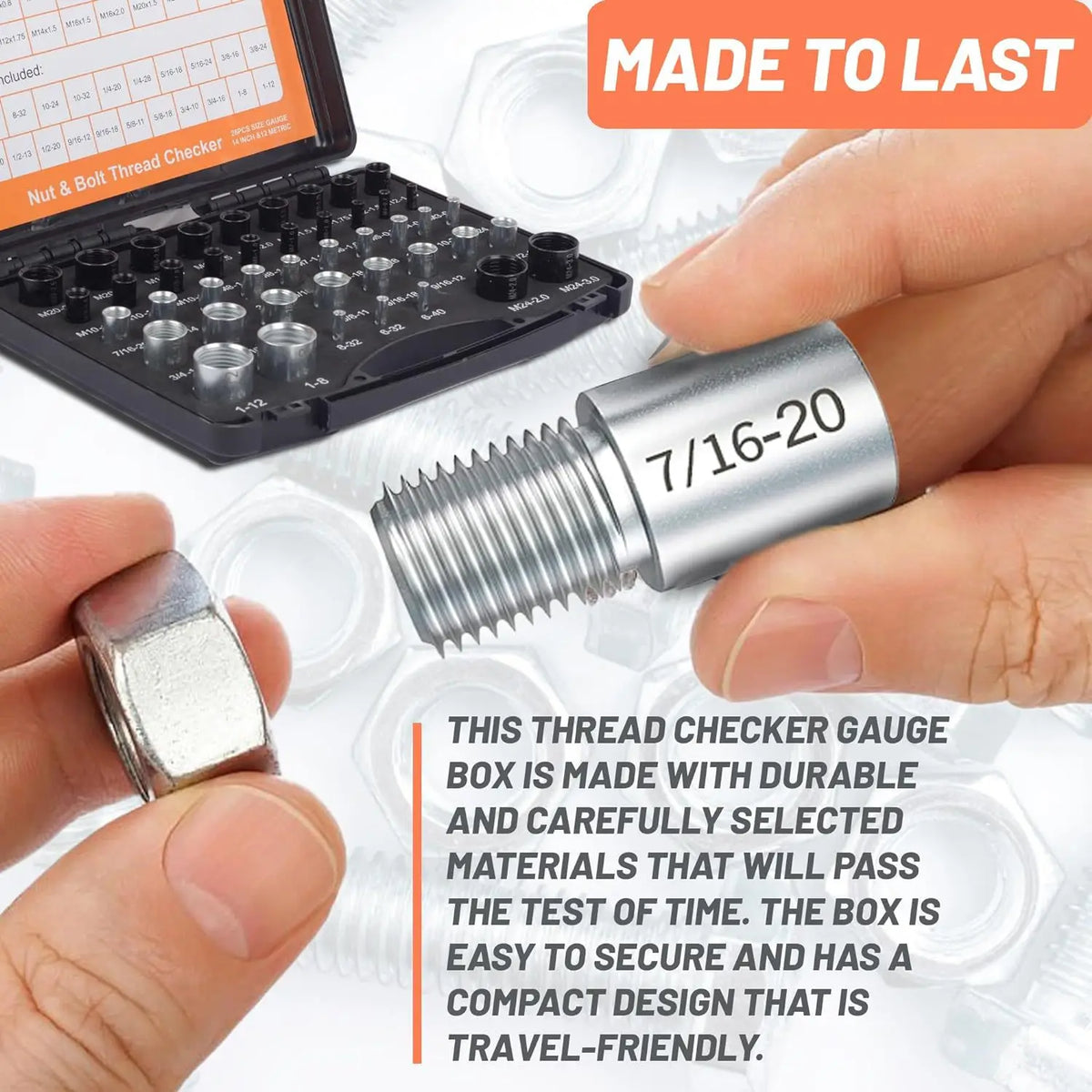 Metric & SAE Thread Checker Gauge Set (52-Piece)