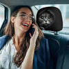 Cat Print Car Headrest Cover (Set of 2)
