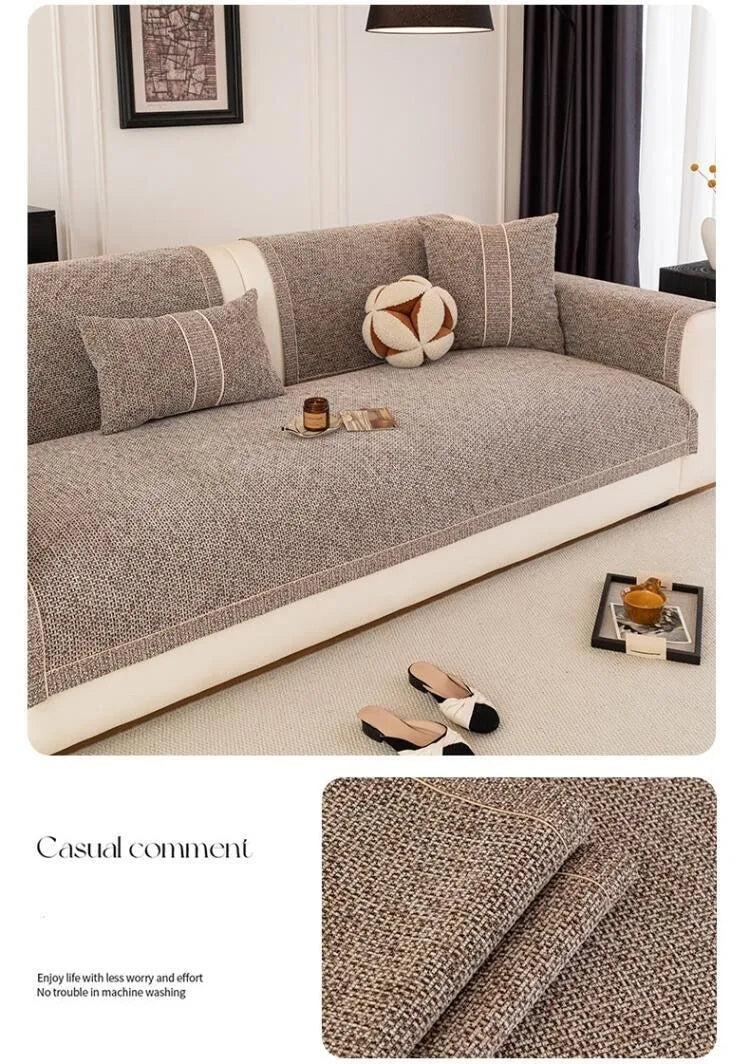Chenille Non-Slip Sofa Cover for Pets and Everyday Comfort