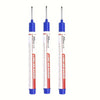 Three long-nib precision markers in blue and red for marking metal, wood, and glass.