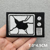 Black & White Racing Flag Embroidered Patches (Iron-On / Sew-On)