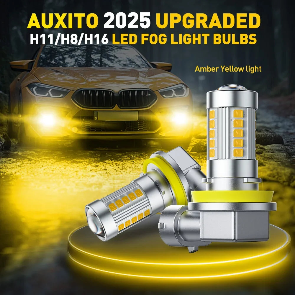 LED Fog Light Bulbs with CANBUS Anti-Flicker Technology