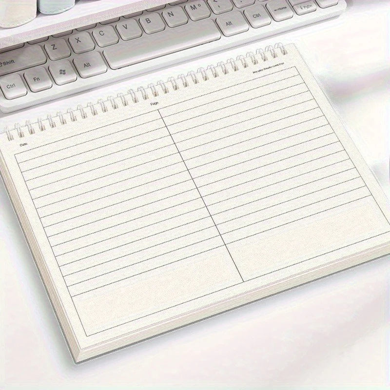 B5 Flip-Top Spiral Notebook with Thick Lined Paper, Matte Cover & Page Dividers – Ideal for College Notes & Exam Prep