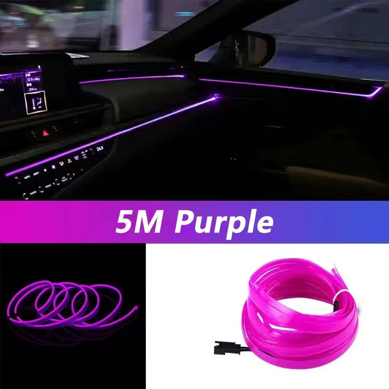 Flexible USB LED Neon Strip Light for Car & Home