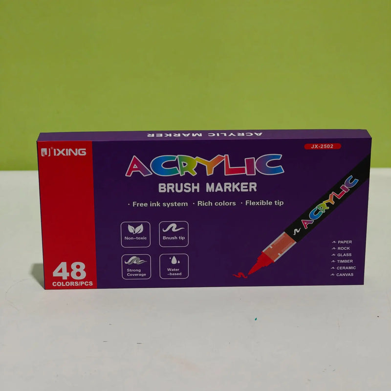 Rotuladores de pintura acrílica con puntas de pincel