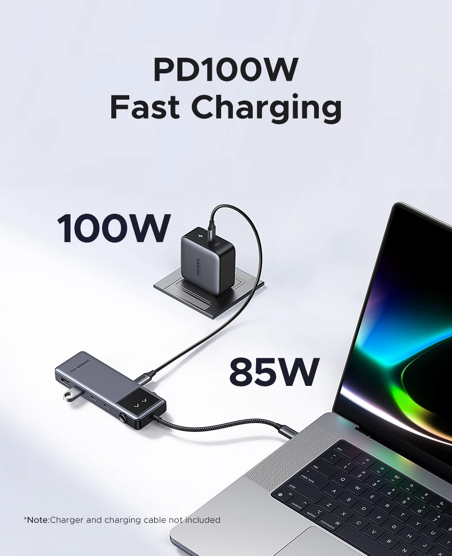 6-in-1 USB-C Hub with 4K HDMI, 10Gbps Data, and 100W Pass-Through Charging