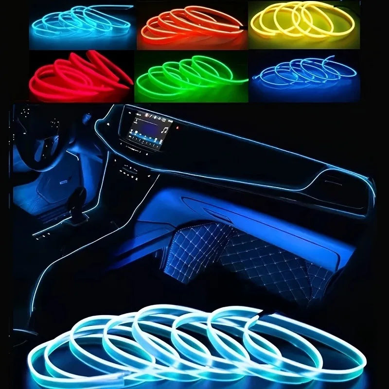 Flexible USB LED Neon Strip Light for Car Interior