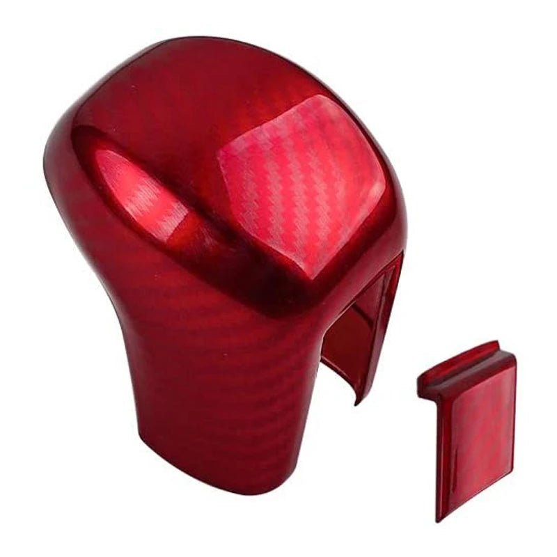 Red Carbon Fiber Shift Knob Cover for Select Honda Civic Models