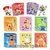 A collection of random reusable stickers featuring characters like Woody and Buzz Lightyear on various backgrounds.
