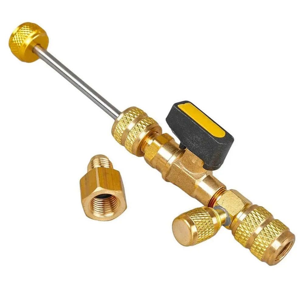 Dual-Size Refrigerant Valve Core Remover & Installer Kit with 10 Spare Cores