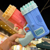Rocket Bubble Gun with Lights - 32 Holes Automatic Blower for Kids