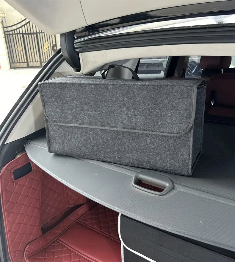 Felt Car Trunk Organizer with Anti-Slip Base